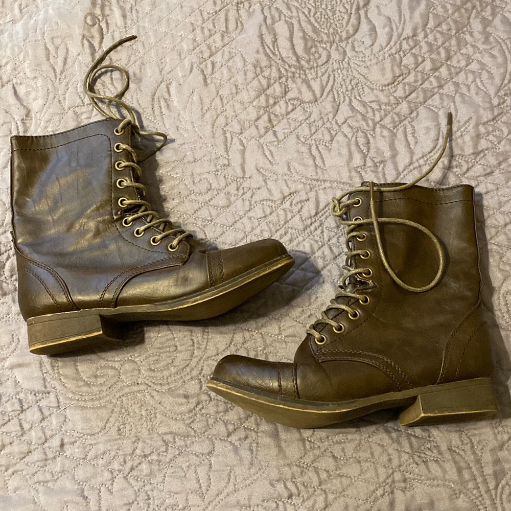 Brown Combat Boots